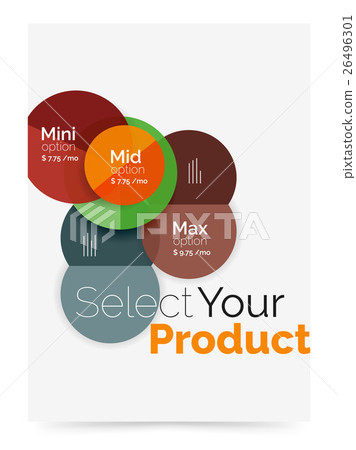 Transparent paper circles with option text Transparent paper circles with option text 26496301