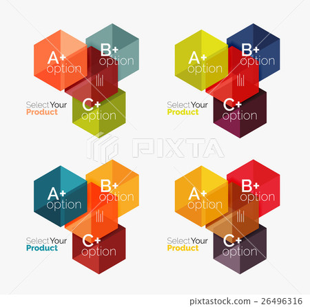 Geometric paper business infographics layouts 26496316