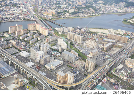 從天空看見的福岡市東區 26496406