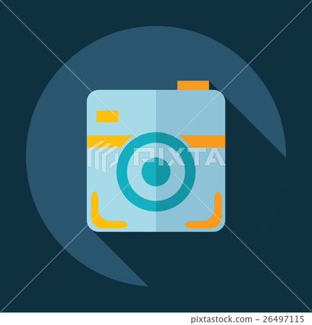 Flat modern design with shadow Icon camera - Stock Illustration ...