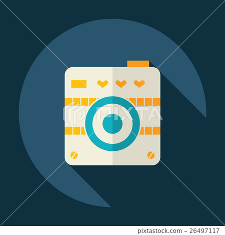 Flat modern design with shadow Icon camera - Stock Illustration ...