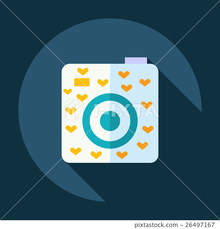 Flat modern design with shadow Icon camera Flat modern design with shadow Icon camera 26497167