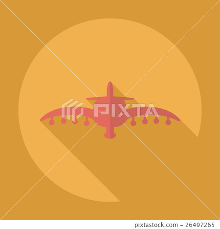 Flat modern design with shadow Icon plane - Stock Illustration ...