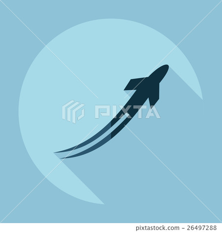 Flat modern design with shadow Icon plane - Stock Illustration ...