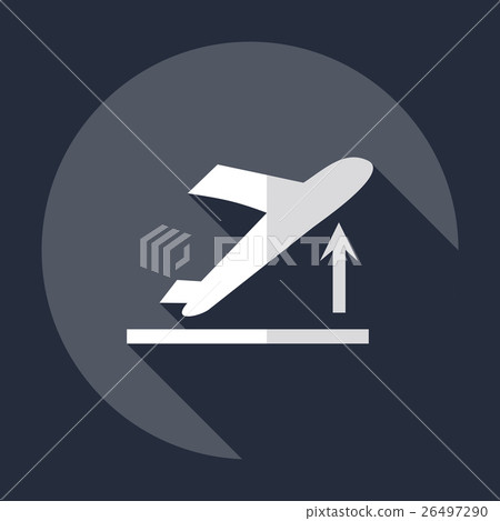 Flat modern design with shadow Icon plane - Stock Illustration ...