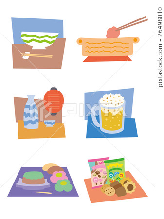 Shopping mall icon, restaurant, pub, sweets shop, Japanese confectionery store 26498010