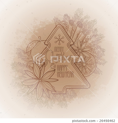 Graphic Christmas card Graphic Christmas card 26498462