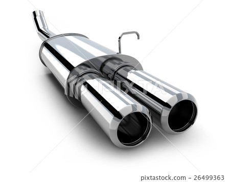 Car pipe only on white background 26499363
