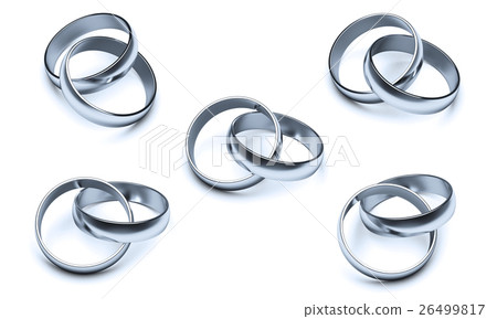 銀色交叉戒指 26499817