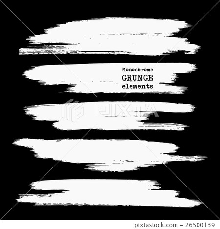 Vector set of black brush strokes. Vector set of black brush strokes. 26500139