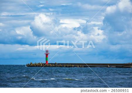 The mole in Swinemuende on the island Usedom The mole in Swinemuende on the island Usedom 26500931