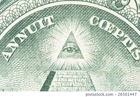 Eye of Providence of a one-dollar bill Eye of Providence of a one-dollar bill 26501447