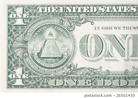 Eye of Providence of a one-dollar bill 26501450