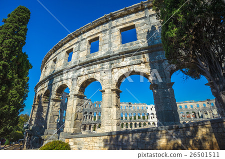 Ancient Roman amphitheater in Pula, Croatia 26501511
