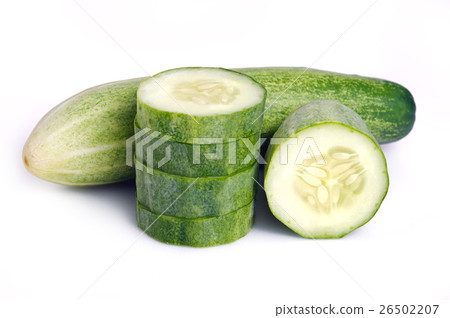 Fresh cucumber isolated on white background 26502207
