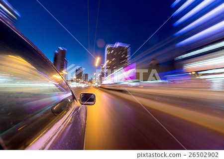 night city drive by car 26502902