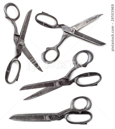 Rusty old scissors isolated 26503969