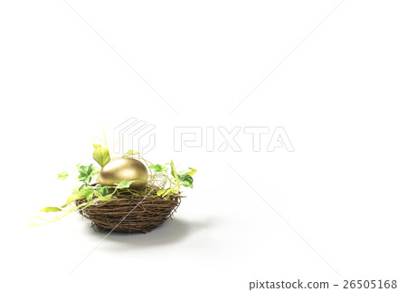 Image material Bird's nest Gold egg Lucky Image material Bird's nest Gold egg Lucky 26505168