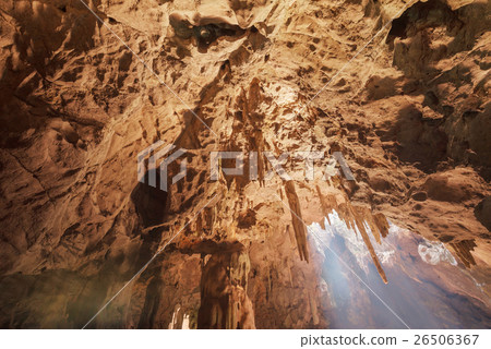 cave with sun beam at the temple, Phetburi 26506367
