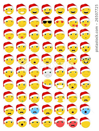 Christmas Emoticons / Emoji Vector Set 26507725