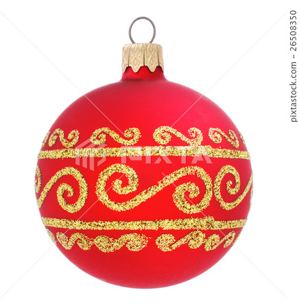 Red Christmas ball . xmas decoration isolated 26508350