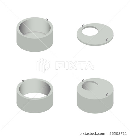 Set the iron concrete rings for wells 26508711