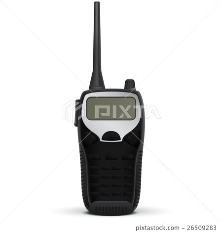 Portable radio transceiver. Walkie talkie. Vector Portable radio transceiver. Walkie talkie. Vector 26509283