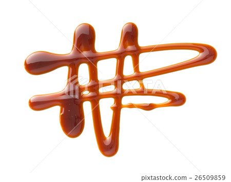 Sweet caramel sauce . Sweet caramel sauce . 26509859