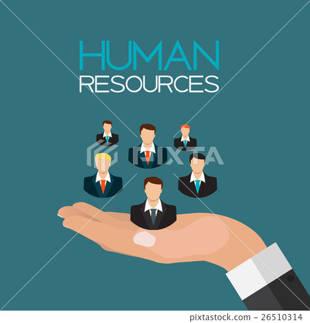Human Resources Concept Flat Design. Vector Human Resources Concept Flat Design. Vector 26510314