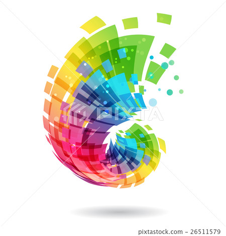 Abstract element, multicolored design concept 26511579