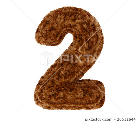 3d bushy bear fur alphabet digit two 2 symbol 3d bushy bear fur alphabet digit two 2 symbol 26511644