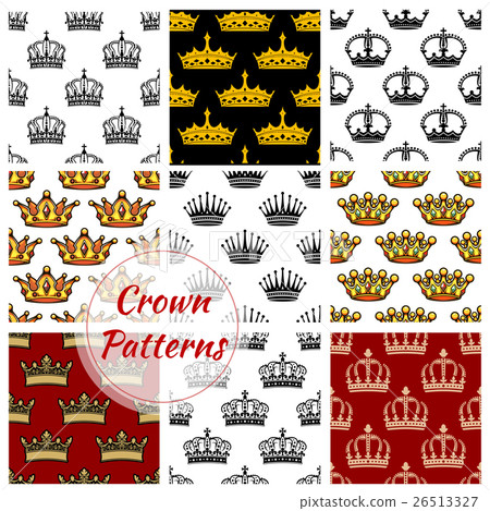 Royal king crown patterns set 26513327