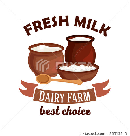 Fresh milk vector isolated icon 26513343
