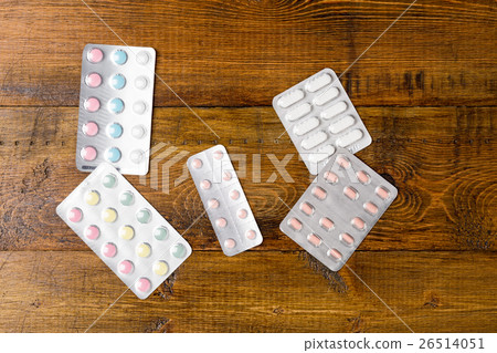 Heap of different pills blister pack Heap of different pills blister pack 26514051