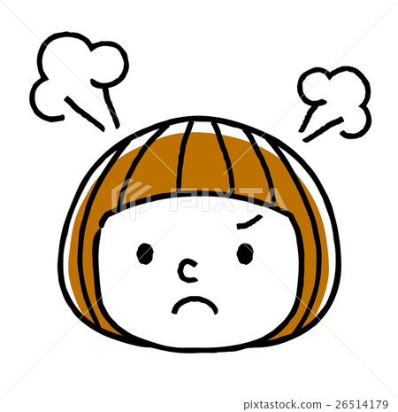 女孩 臉 面部表情 生氣 插圖素材 26514179 Pixta圖庫