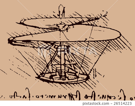 直升機素描/達芬奇 26514223