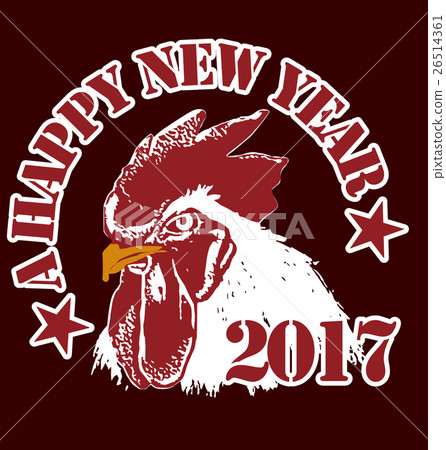 2017 Rooster chicken profile illustration (letter ant) 2017 Rooster chicken profile illustration (letter ant) 26514361