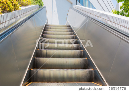 Steps of escalator exit to the street 26514776
