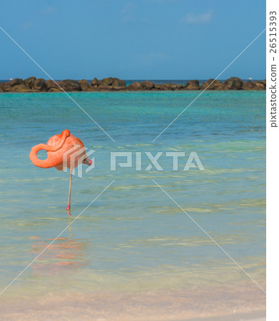 One flamingo on the beach One flamingo on the beach 26515393