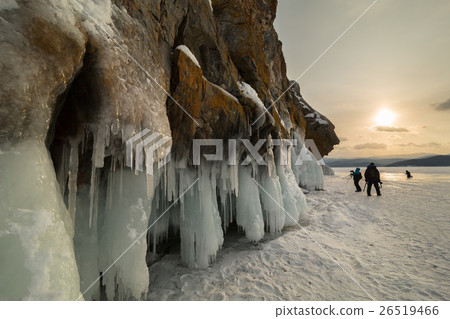 Dawn and the rock near island Lohmaty. Beautiful 26519466
