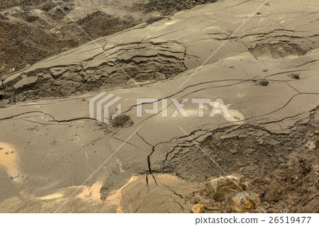 Layer of clay on glacier Mutnovsky volcano. 26519477