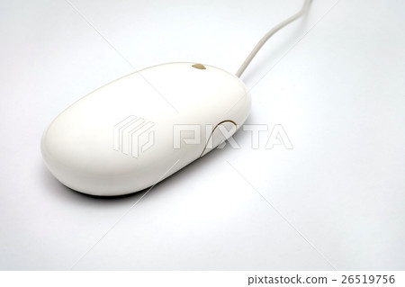 White computer mouse on white background 26519756