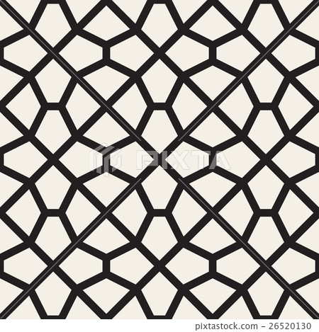 Vector Seamless Mosaic Lattice Pattern 26520130