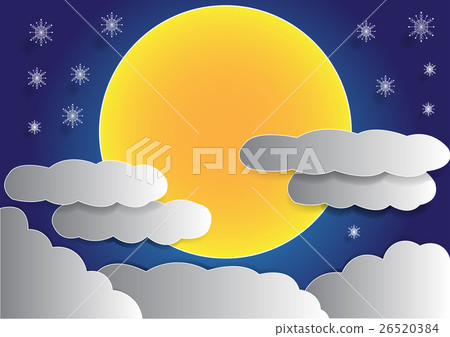 big full moon and cloud background 26520384