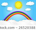 rainbow on cloud, vector 26520388