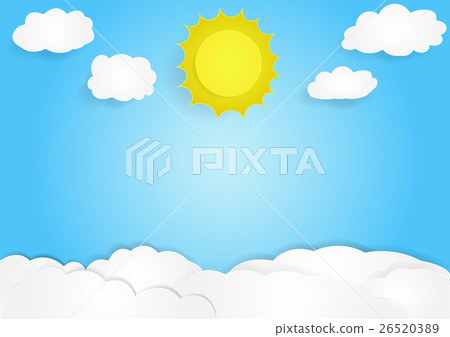 cloud with sky background, vector cloud with sky background, vector 26520389