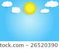 cloud with sky background, vector 26520390