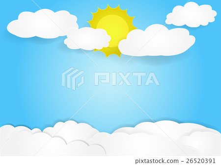 cloud with sky background, vector cloud with sky background, vector 26520391
