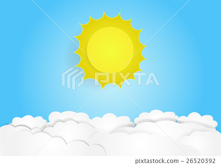 cloud with sky background, vector cloud with sky background, vector 26520392