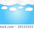 cloud with sky background, vector 26520393